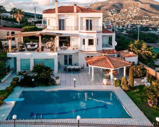 Luxury Villa for Sale in Anavyssos – Agios Nikolaos | 370m², Private Pool & 180° Sea Views